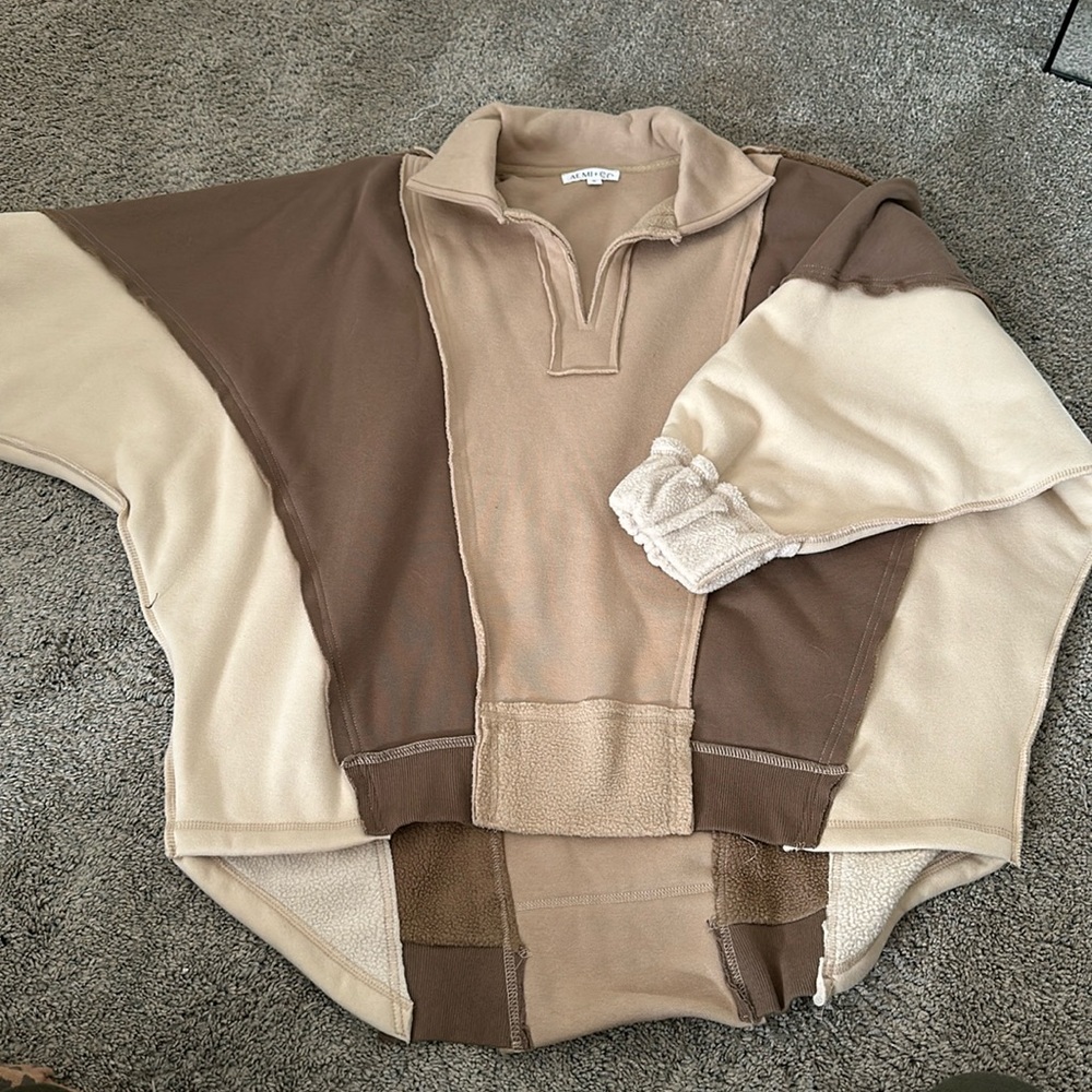 Oversize color block sweatshirt